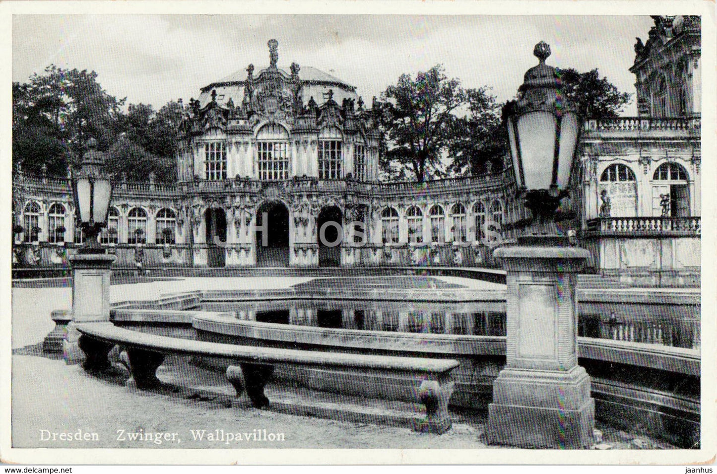 Dresden Zwinger - Wallpavillon - old postcard - 1939 - Germany - used - JH Postcards