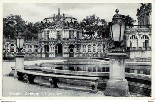 Dresden Zwinger - Wallpavillon - old postcard - 1939 - Germany - used - JH Postcards
