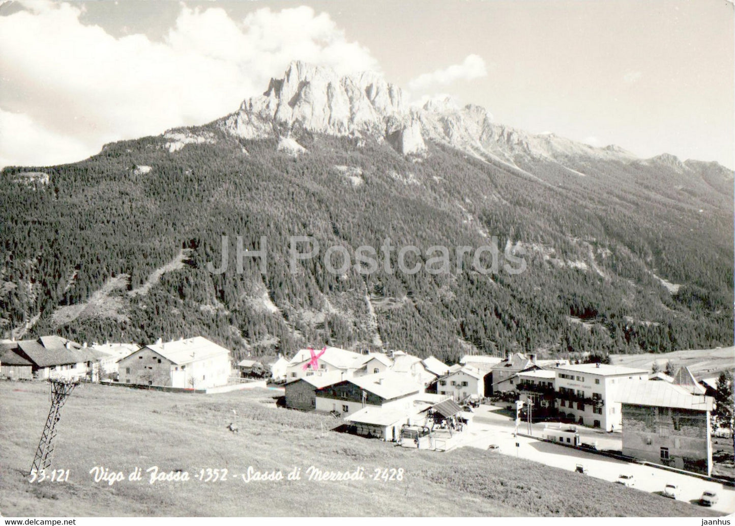 Vigo di Fassa - Sasso di Mezzodi - old postcard - Italy - used - JH Postcards