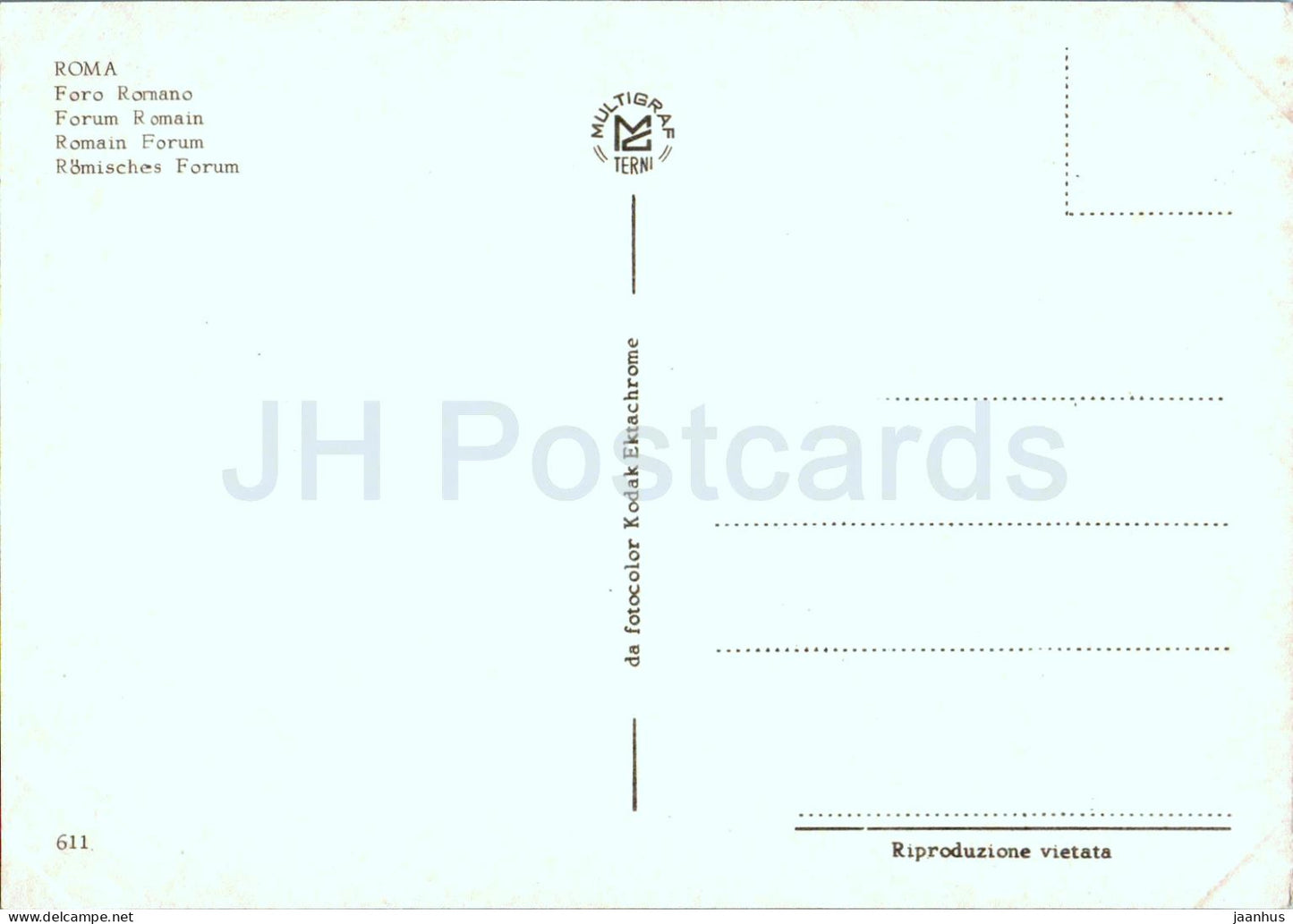 Roma - Rome - Foro Romano - Roman Forum - ancient world - 611 - Italy - unused