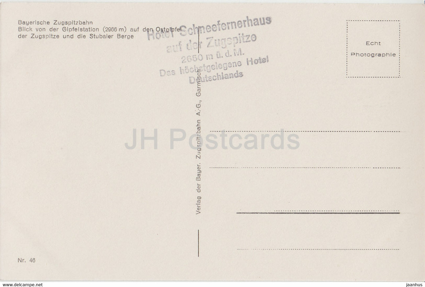 Bayerische Zugspitzbahn - Blick von der Gipfelstation 2966 m auf den Ostgipfel - Stubaier Berge - Allemagne - inutilisé