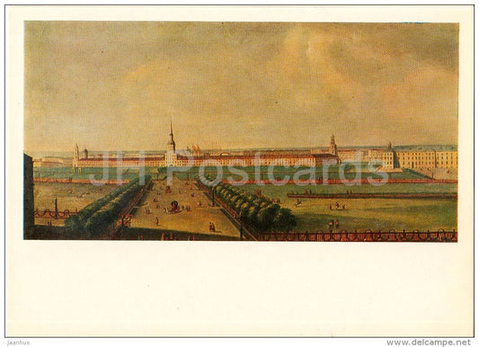 painting by Unknown Artist - View of the Admiralty from Nevski Prospekt - Russian art - Russia USSR - 1981 - unused - JH Postcards