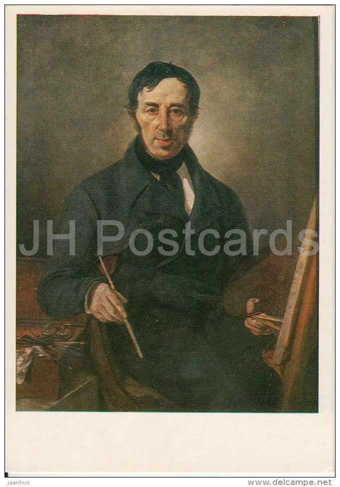 painting by V. Shebuyev - Self-Portrait , 1830s - Russian art - 1975 - Russia USSR - unused - JH Postcards