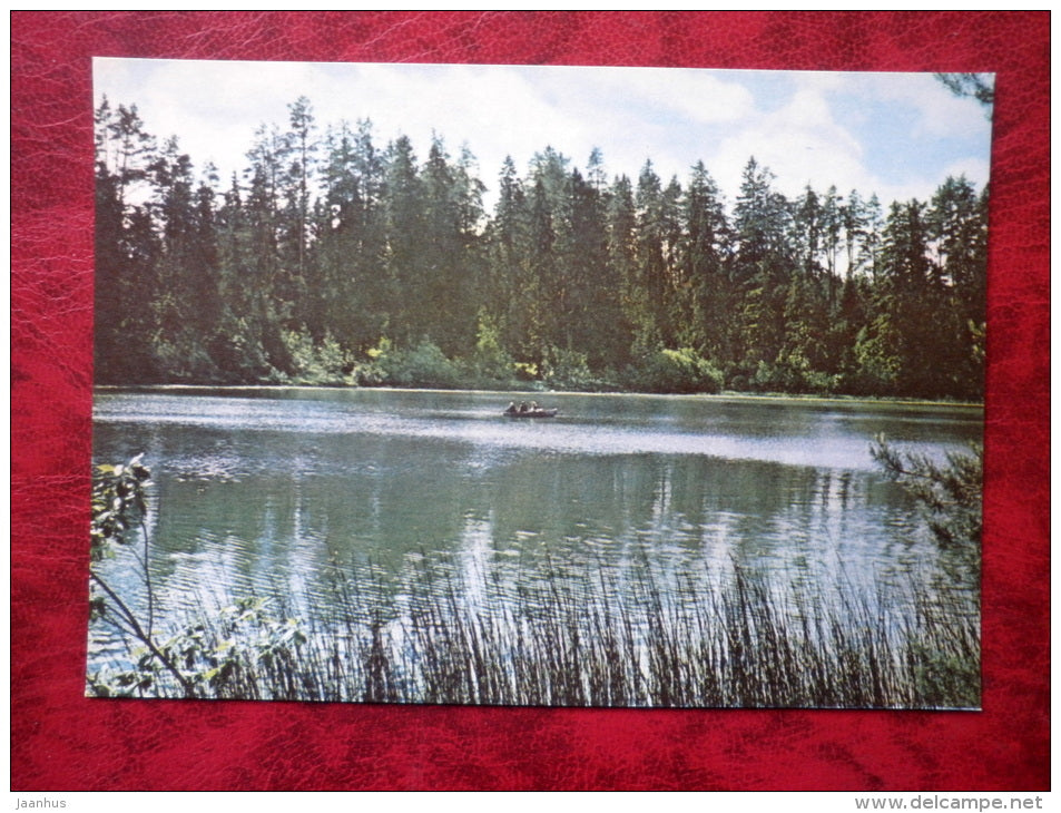 Lake Linajärv at Kooraste - Estonian lakes - 1979 - Estonia - USSR - unused - JH Postcards