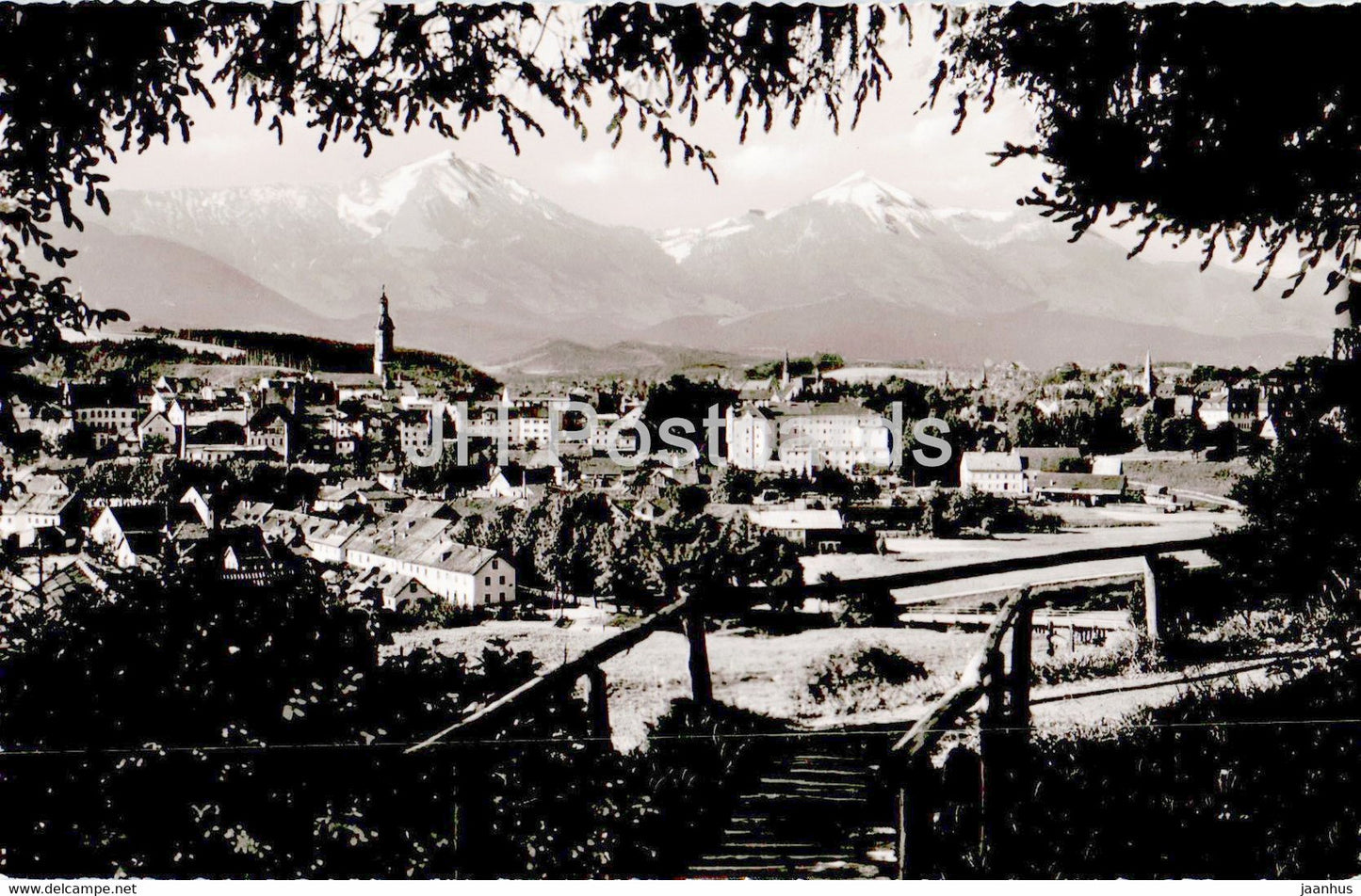 Traunstein - Blick von der Weinleite - old postcard - Germany - unused - JH Postcards