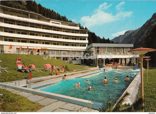 Bad Vals  1252 m - Thermal Schwimmbad und Kurhotel Therme - hotel - pool - 1976 - Switzerland - used - JH Postcards