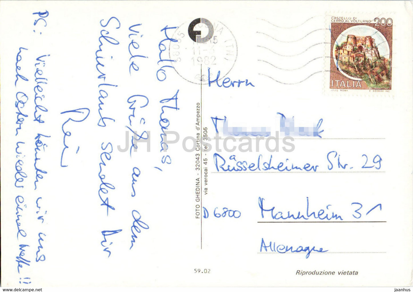 Moena Dolomiti - alpine skiing - 1982 - Italy - used