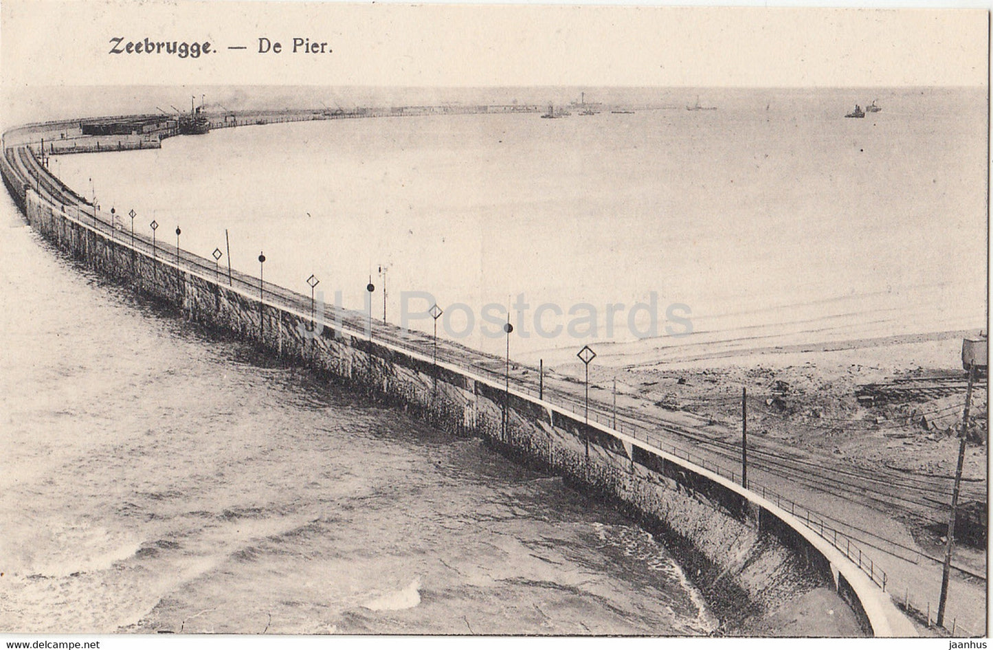 Zeebrugge  - De Pier - old postcard - Belgium - unused - JH Postcards