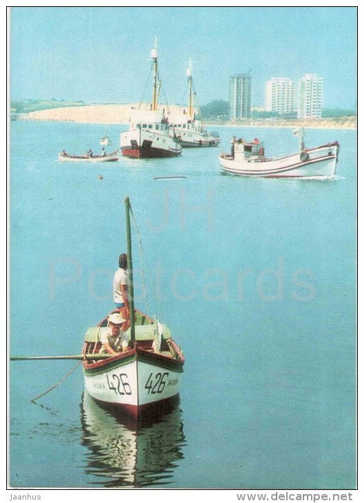 view from Ribarska - boat - Nessebar - Nesebar - 882 - Bulgaria - unused - JH Postcards