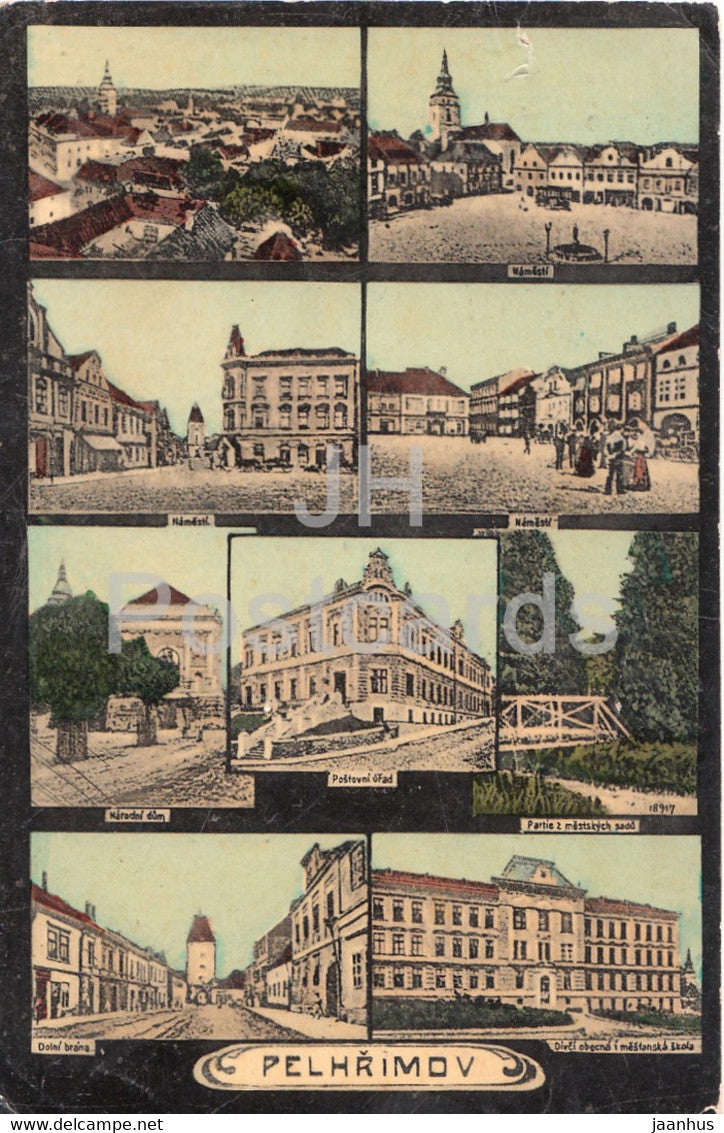 Pelhrimov - old postcard - Czech Republic - used - JH Postcards