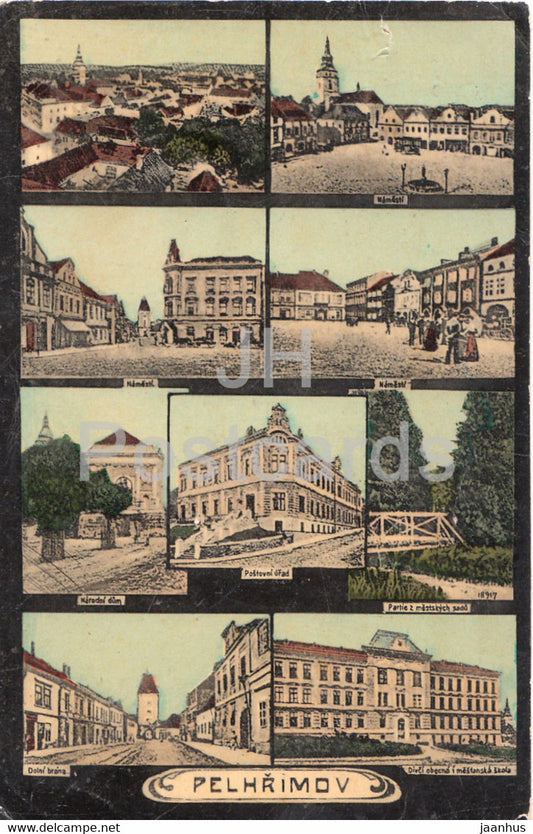 Pelhrimov - old postcard - Czech Republic - used - JH Postcards