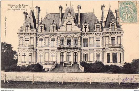 Chateau de la Douve - Bourg D'Ire par Serge - castle - old postcard - France - used - JH Postcards
