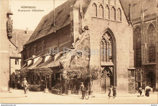 Nurnberg - Nuremberg - Bratwurst Glocklein - W. H. D. 7940 - old postcard - Germany - unused - JH Postcards