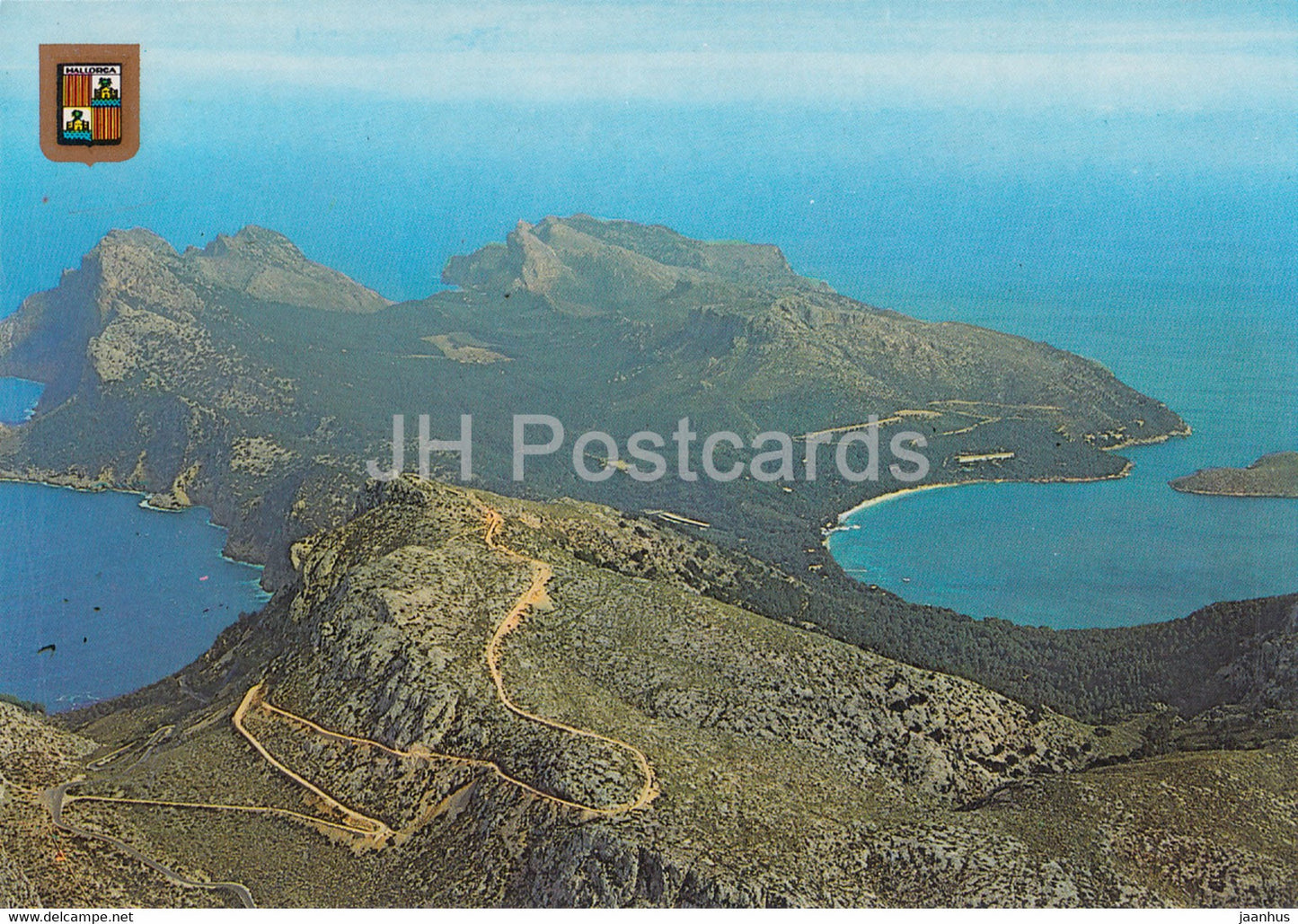 Mallorca - Puerto Pollensa - Vista aerea de Cabo Formentor - Air view from Formentor Cape - 2705 - Spain - unused - JH Postcards