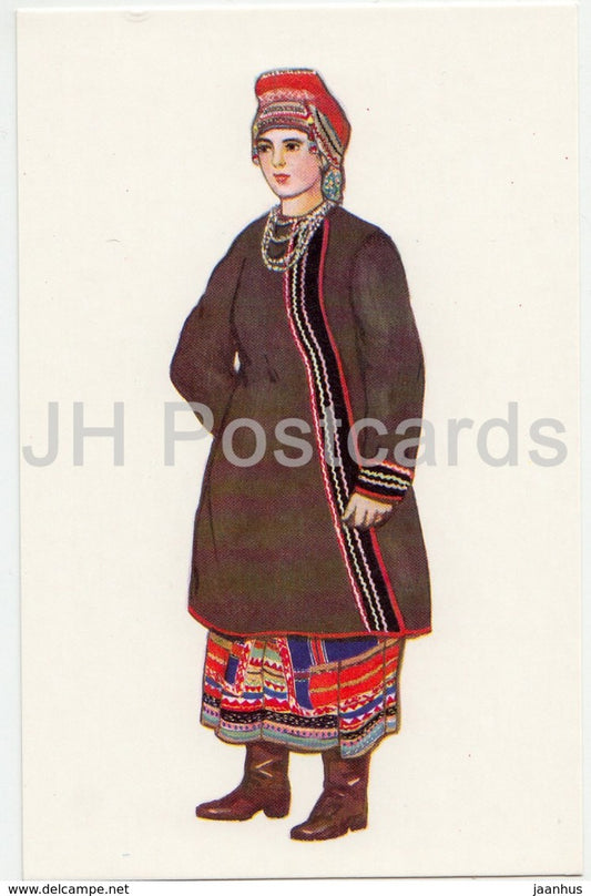Woman Clothes - Kaluga Province - Russian Folk Costumes - 1969 - Russia USSR - unused - JH Postcards