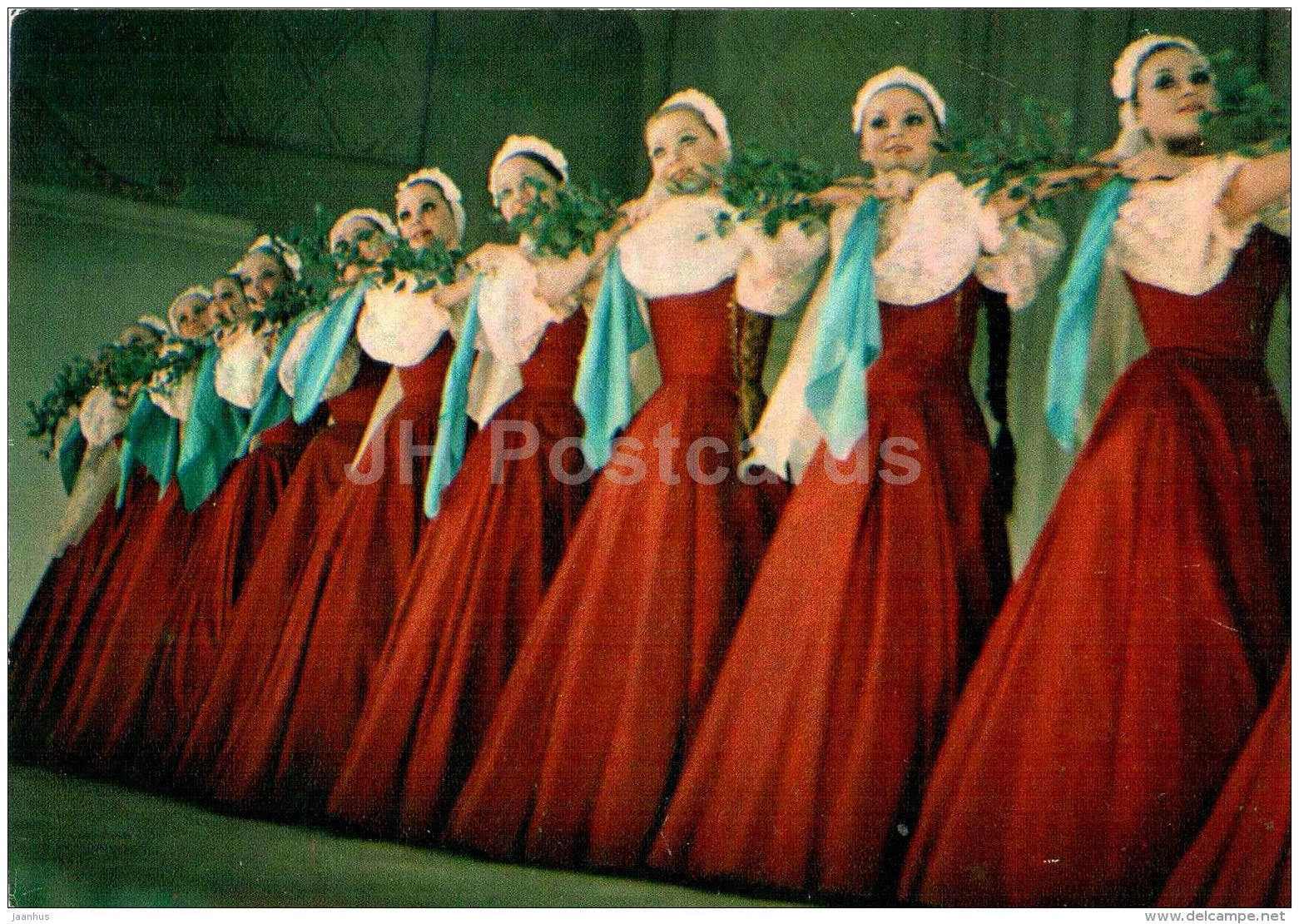 Berezka - Russian Girls Round dance - State Academic Choreographic Ensemble Berezka - Russia USSR - 1978 - unused - JH Postcards
