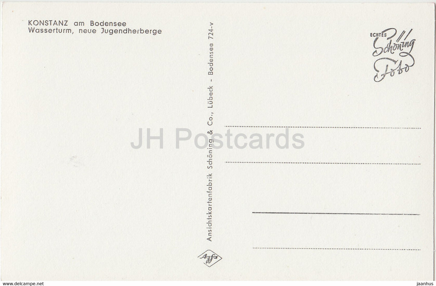 Konstanz am Bodensee - Wasserturm - neue Jugendherberge - Deutschland - unbenutzt
