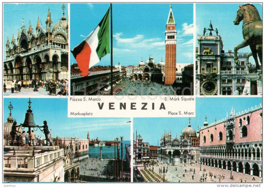 Basilica di S. Marco , Torre dell`Orologio - Venezia - Veneto - 270 - Italia - Italy - used - JH Postcards