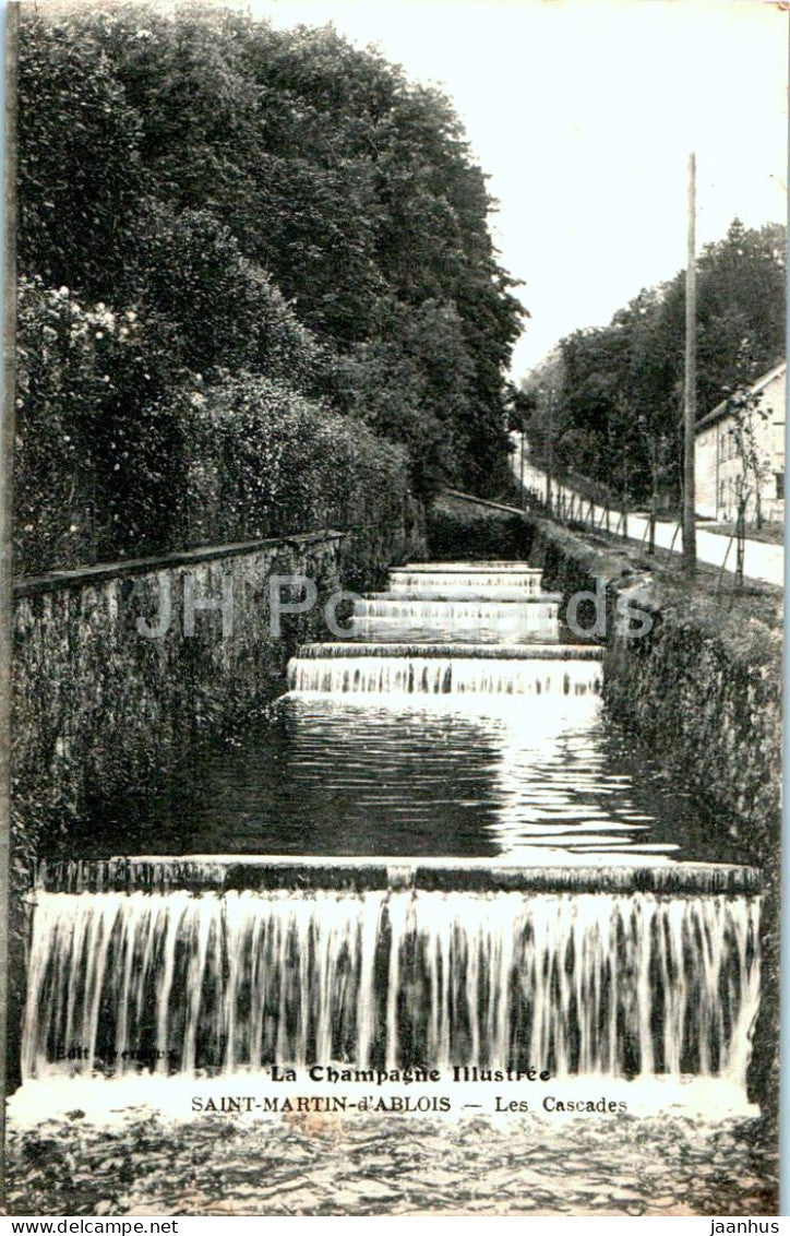 Saint Martin d'Ablois - Les Cascades - La Champagne Illustree - old postcard - 1919 - France - used - JH Postcards