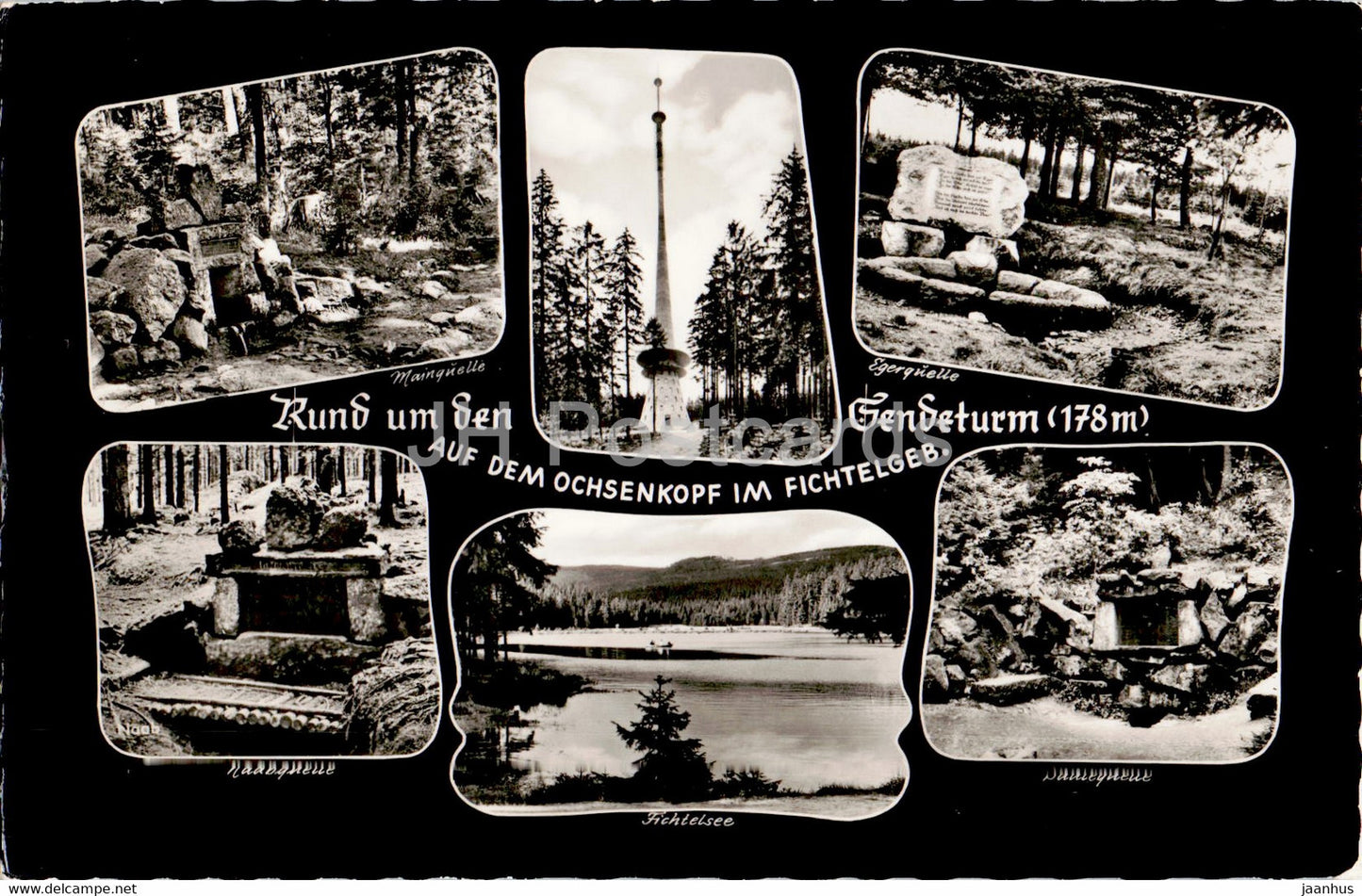 Rund um den Sendeturm 178 m - Am dem Ochsenkopf im Fichtelgeb - 1962 - Germany - used - JH Postcards