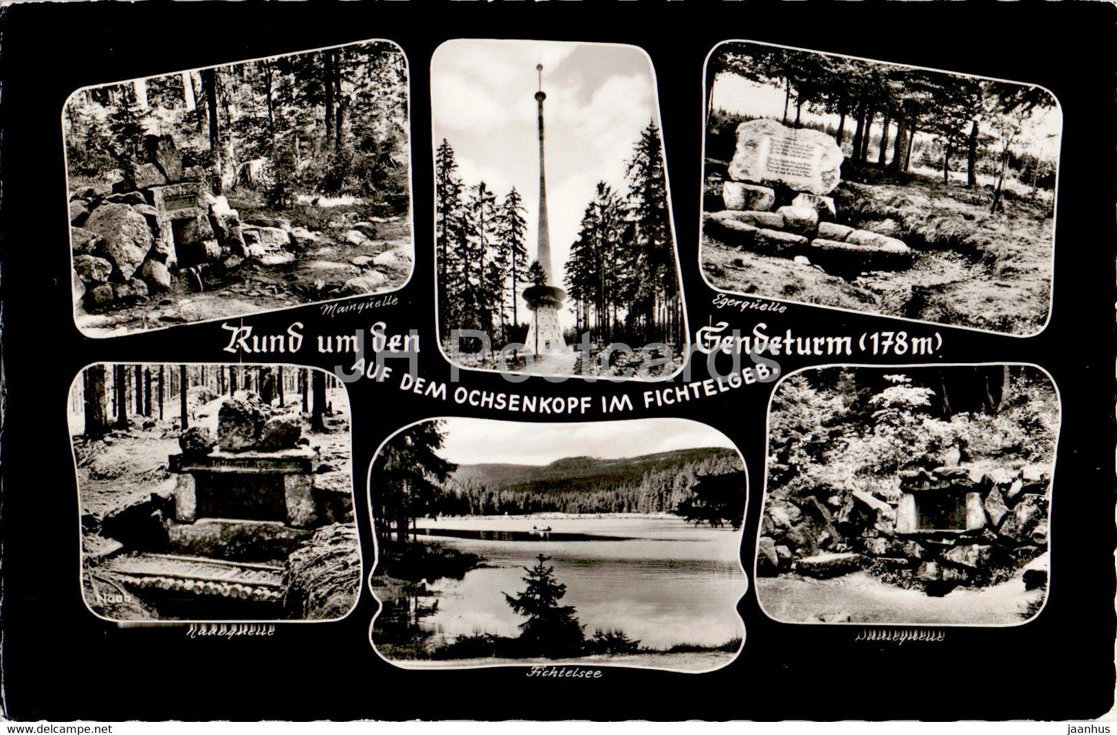 Rund um den Sendeturm 178 m - Am dem Ochsenkopf im Fichtelgeb - 1962 - Germany - used - JH Postcards
