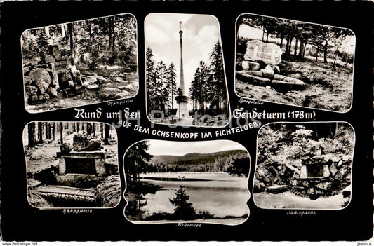 Rund um den Sendeturm 178 m - Am dem Ochsenkopf im Fichtelgeb - 1962 - Germany - used - JH Postcards