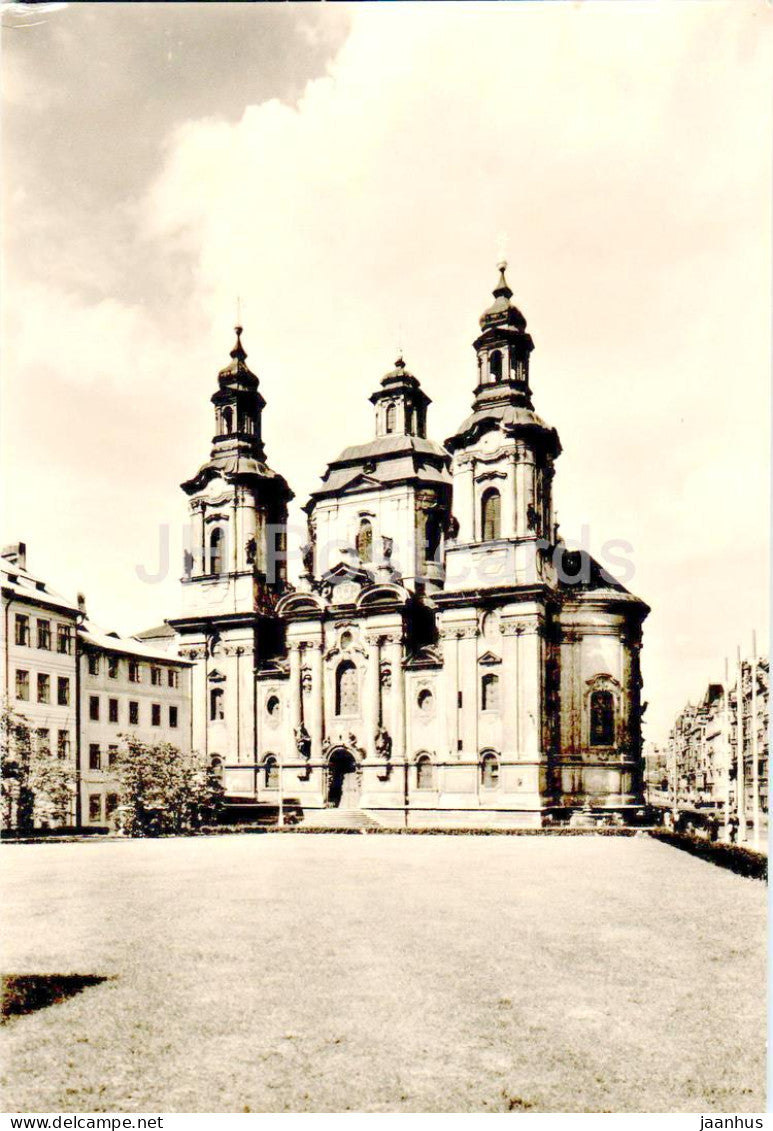 Praha - Prague - Staromestske namesti - Barokovy kostel sv Mikulase - church - Czech Republic - Czechoslovakia - unused - JH Postcards
