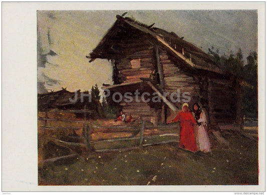 Painting by. K. Korovin - The Barn , 1900 - Russian art - 1965 - Russia USSR - unused - JH Postcards