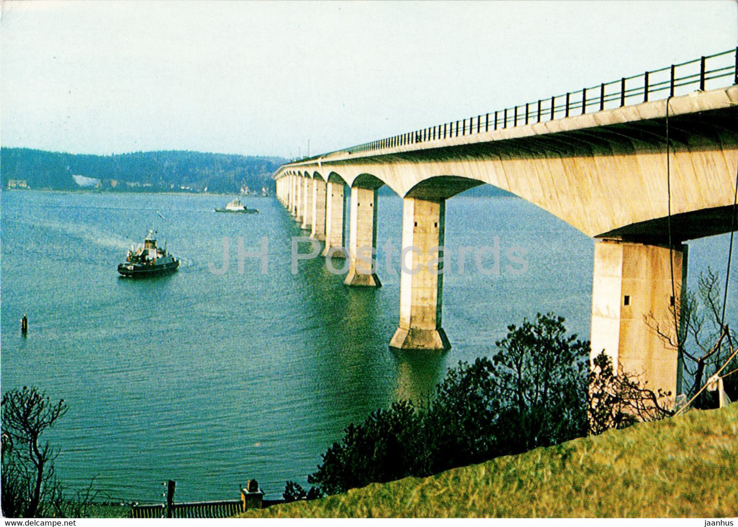 The Sallingsund Bridge - Sallingsundbroen - 1978 - Denmark - used - JH Postcards