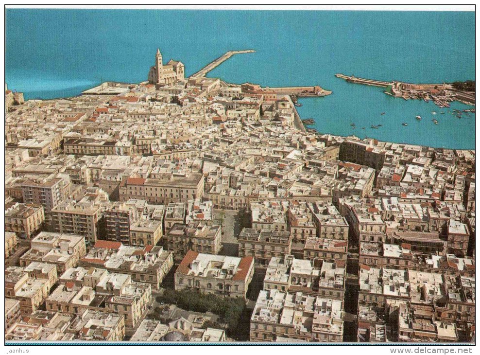 Veduta Aerea - Aerial View - sea - Trani - Puglia - column - 86 - Italia - Italy - unused - JH Postcards