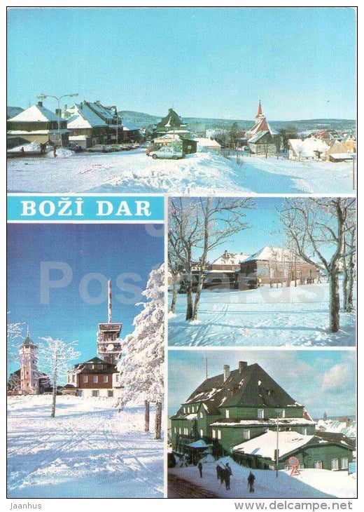 Bozi Dar - Klinovec mountain - hotel Praha - hotel Green House - Czechoslovakia - Czech - unused - JH Postcards