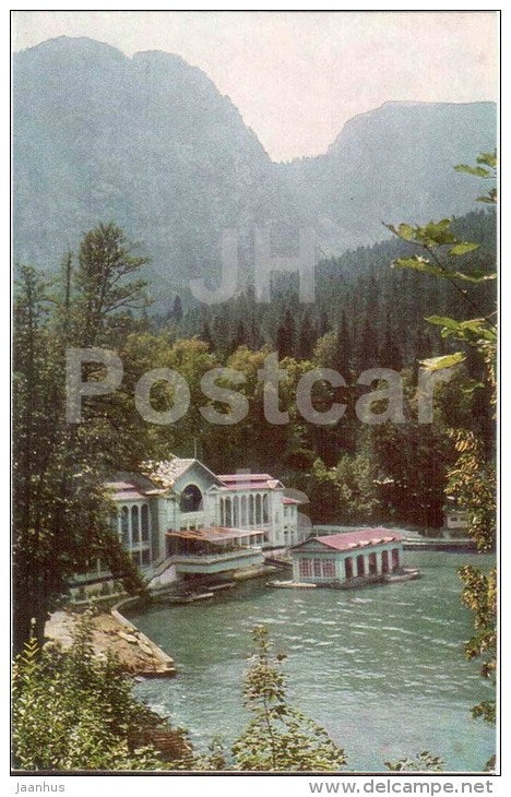 lake Ritsa - Abkhazia - Black Sea Coast - 1966 - Georgia USSR - unused - JH Postcards