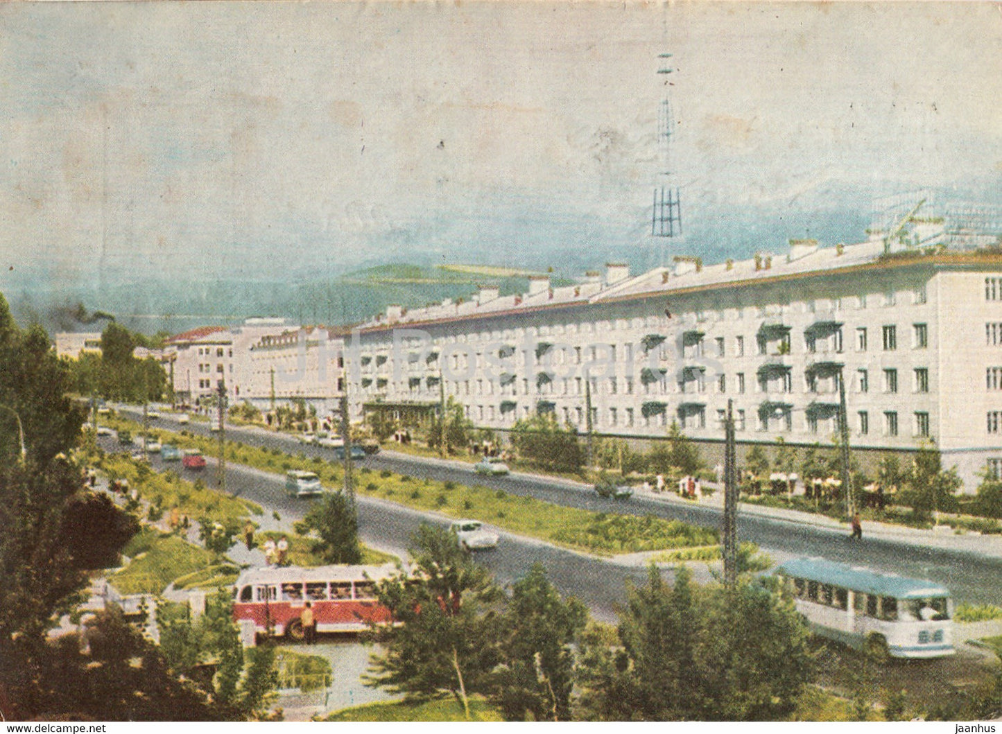 Almaty - Alma Ata - Abay prospect - 1966 - Kazakhstan USSR - used - JH Postcards
