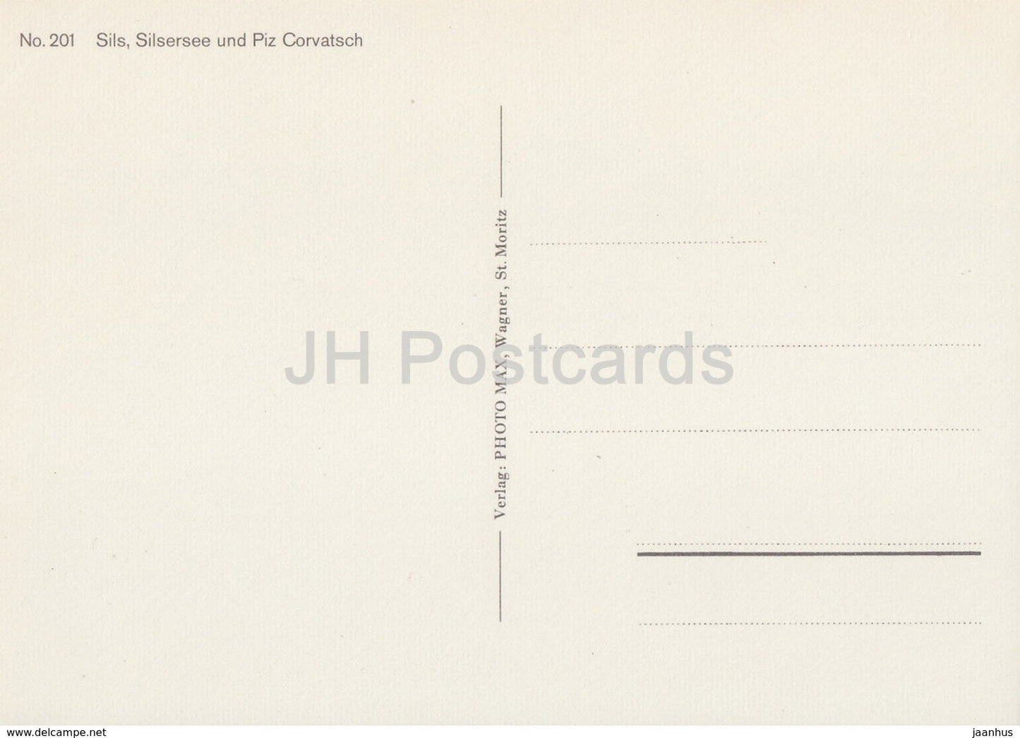 Sils - Silsersee - Piz Corvatsch - 201 - Switzerland - unused