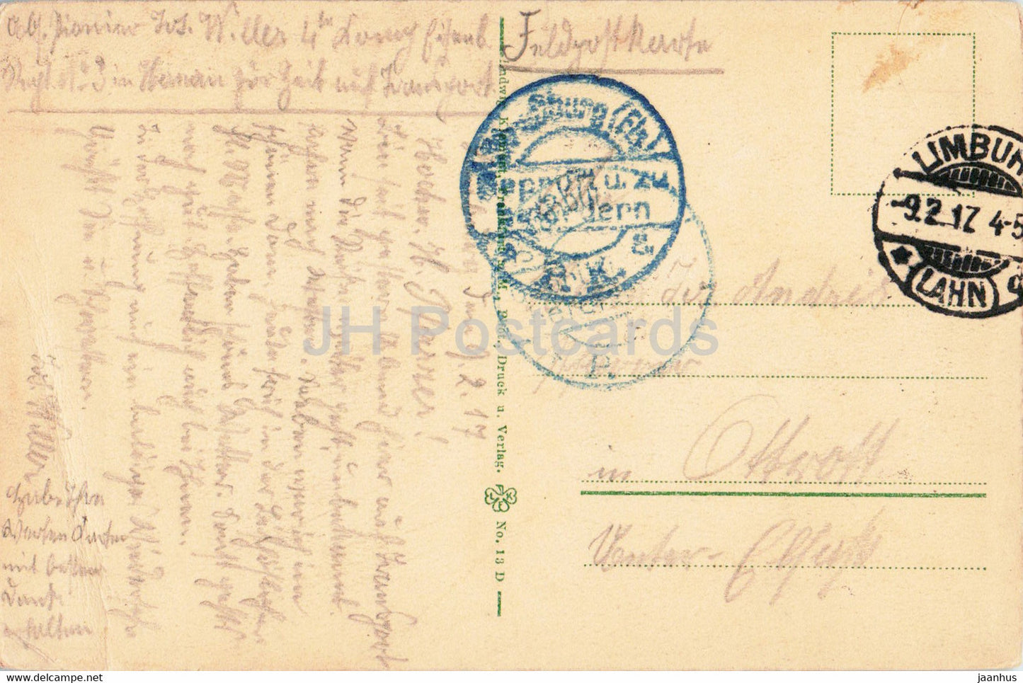Limburg a L - Dom - Blick vom Querschiff zum Chor - Dom - Feldpost - alte Postkarte - 1917 - Deutschland - gebraucht