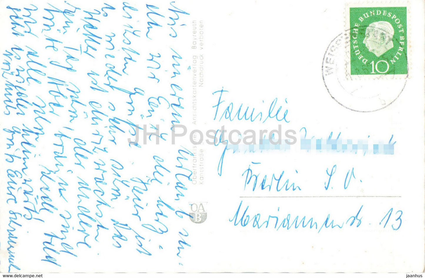 Rund um den Sendeturm 178 m - Am dem Ochsenkopf im Fichtelgeb - 1962 - Germany - used