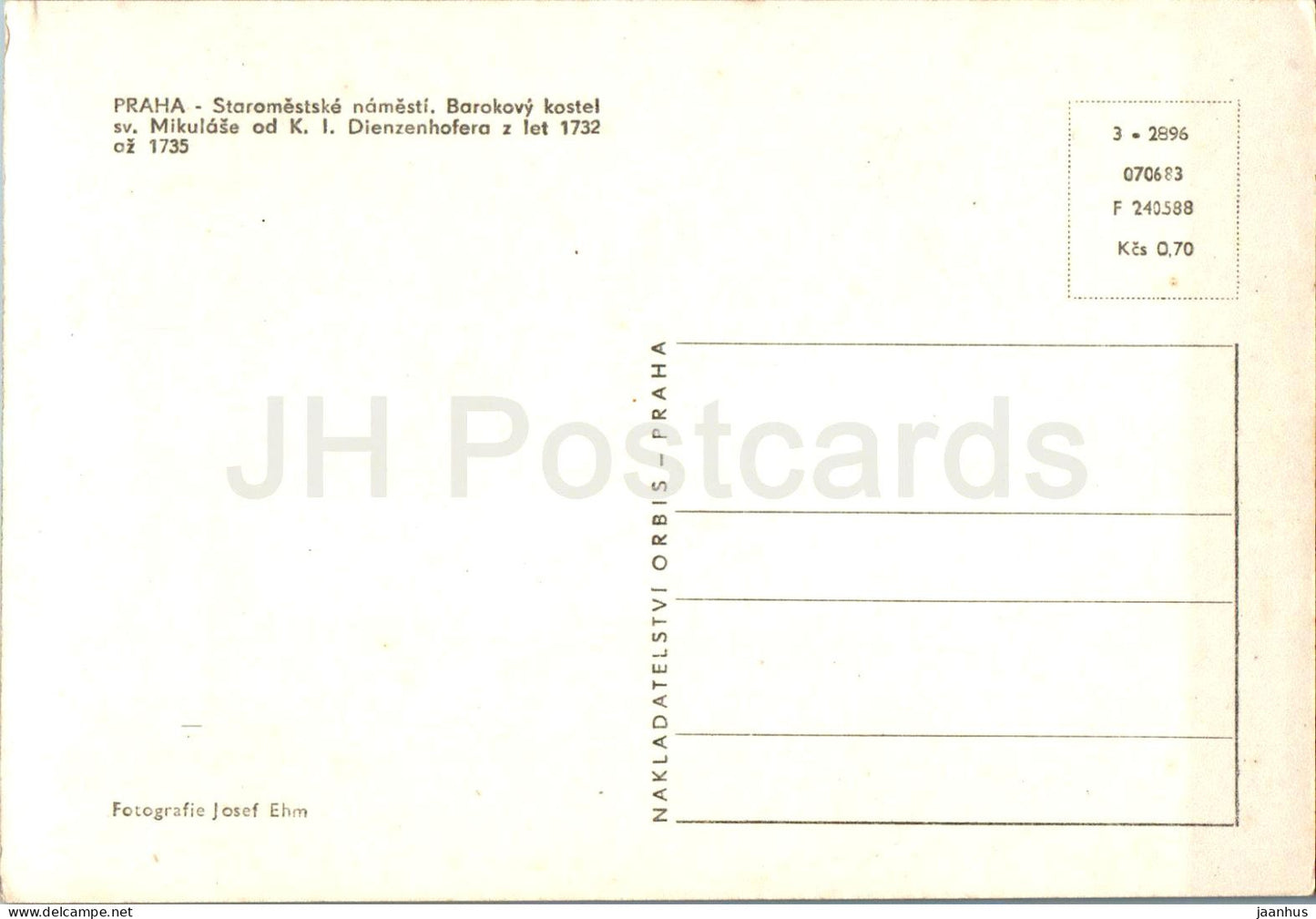 Praha - Prague - Staromestske namesti - Barokovy kostel sv Mikulase - église - République tchèque - Tchécoslovaquie - inutilisé