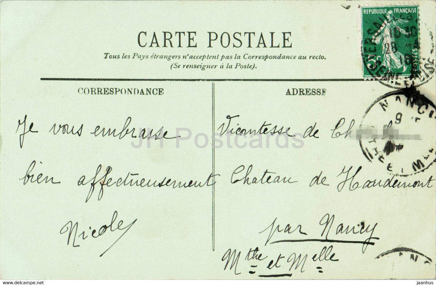 Chateau de Versailles - L'Escalier de Stuc - 19 - old postcard - 1916 - France - used