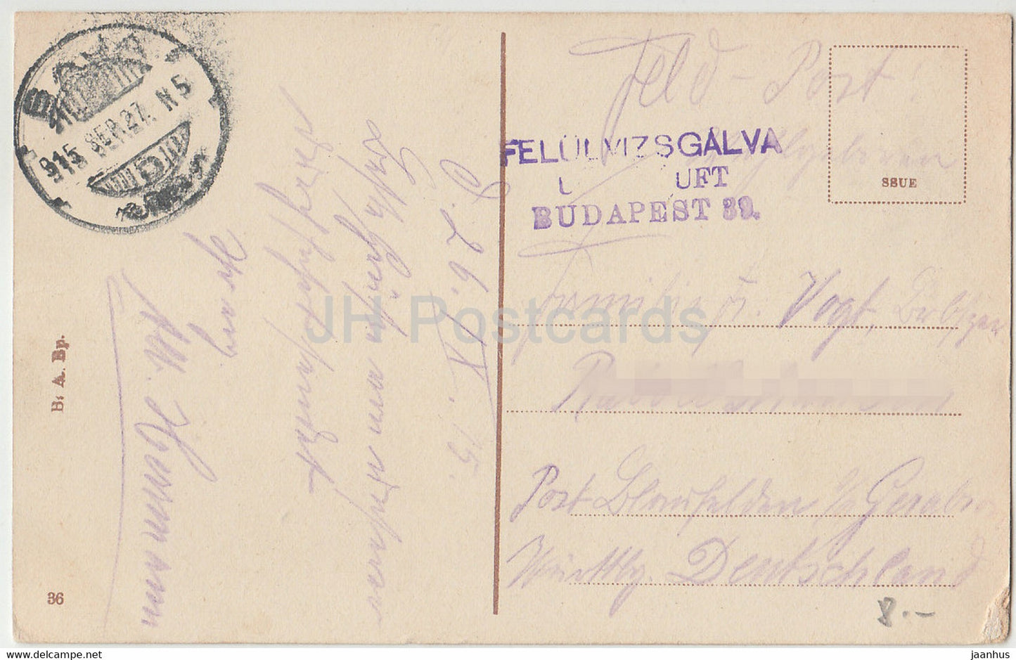 Budapest - Vajda Hunyad vara - Burg von Vajda Hunyad - Feldpost - carte postale ancienne - 1915 - Hongrie - utilisé