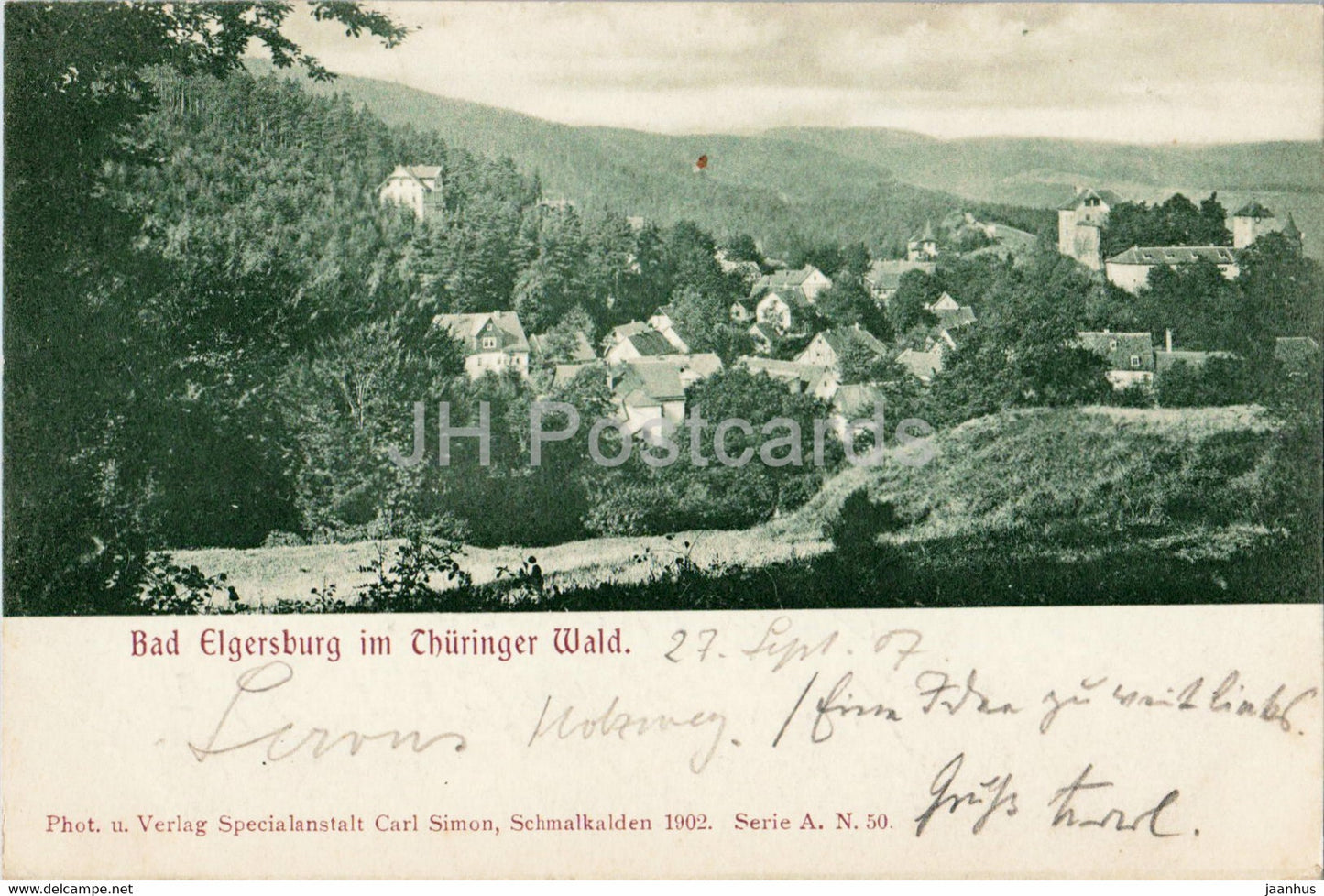 Bad Elgersburg im Thuringer Wald - old postcard - 1907 - Germany - used - JH Postcards