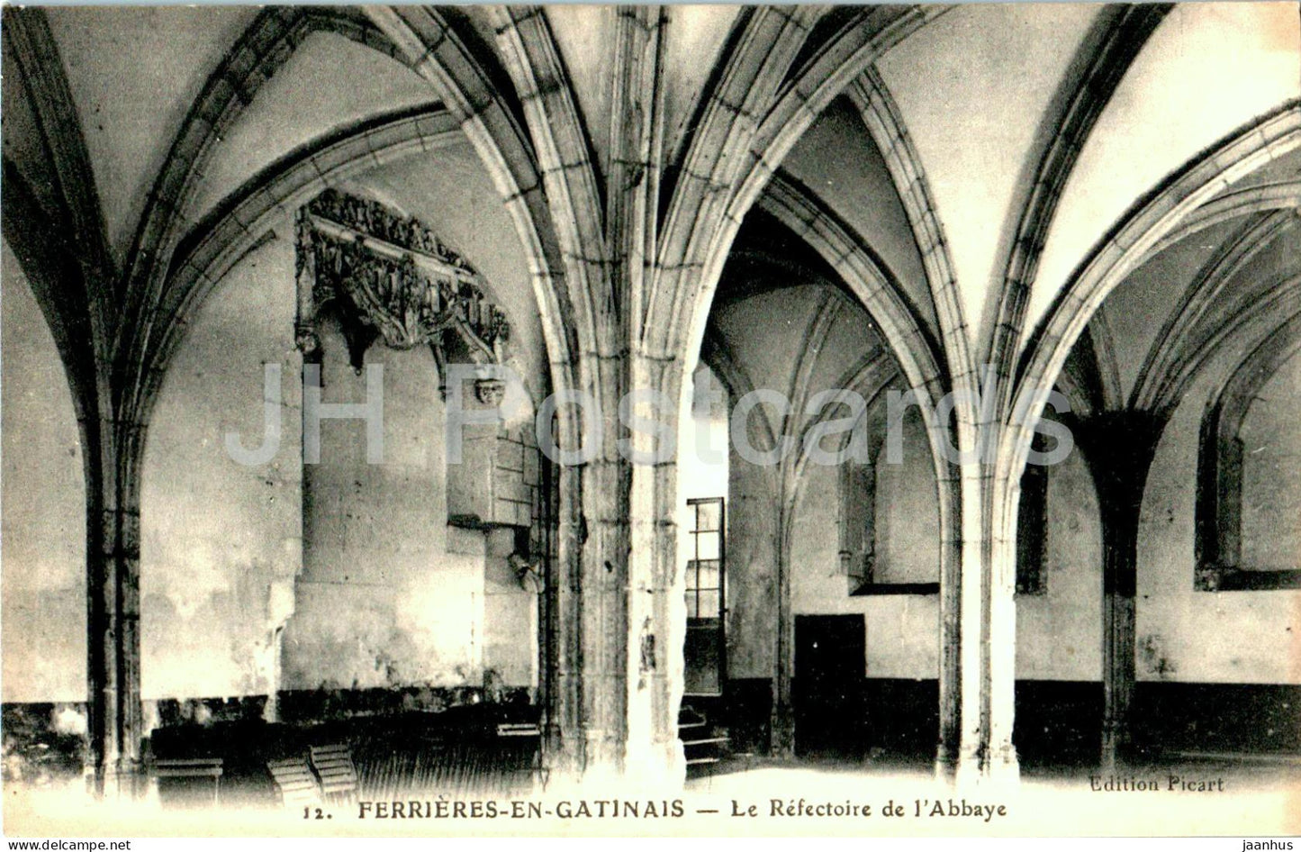 Ferrieres en Gatinais - Le Refectoire de l'Abbaye - 12 - old postcard - 1913 - France - used - JH Postcards
