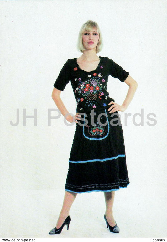 dress - 1 - Women Fashion - woman - 1988 - Russia USSR - unused - JH Postcards