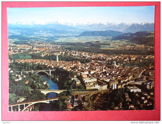 General view - Bern und Alpen - Berne and the Alps - 2858 - Switzerland - unused - JH Postcards