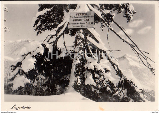 Lenzerheide - Verbot - Das Baden ohne anstandige Badkostume ist Verboten - 1951 - Switzerland - used - JH Postcards