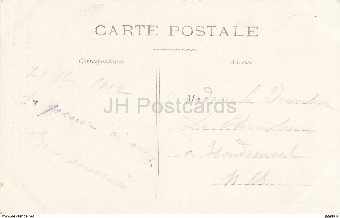 Pelerinage de ND de Sion - par Praye - modele de la statue de Marie - carte postale ancienne - France - occasion