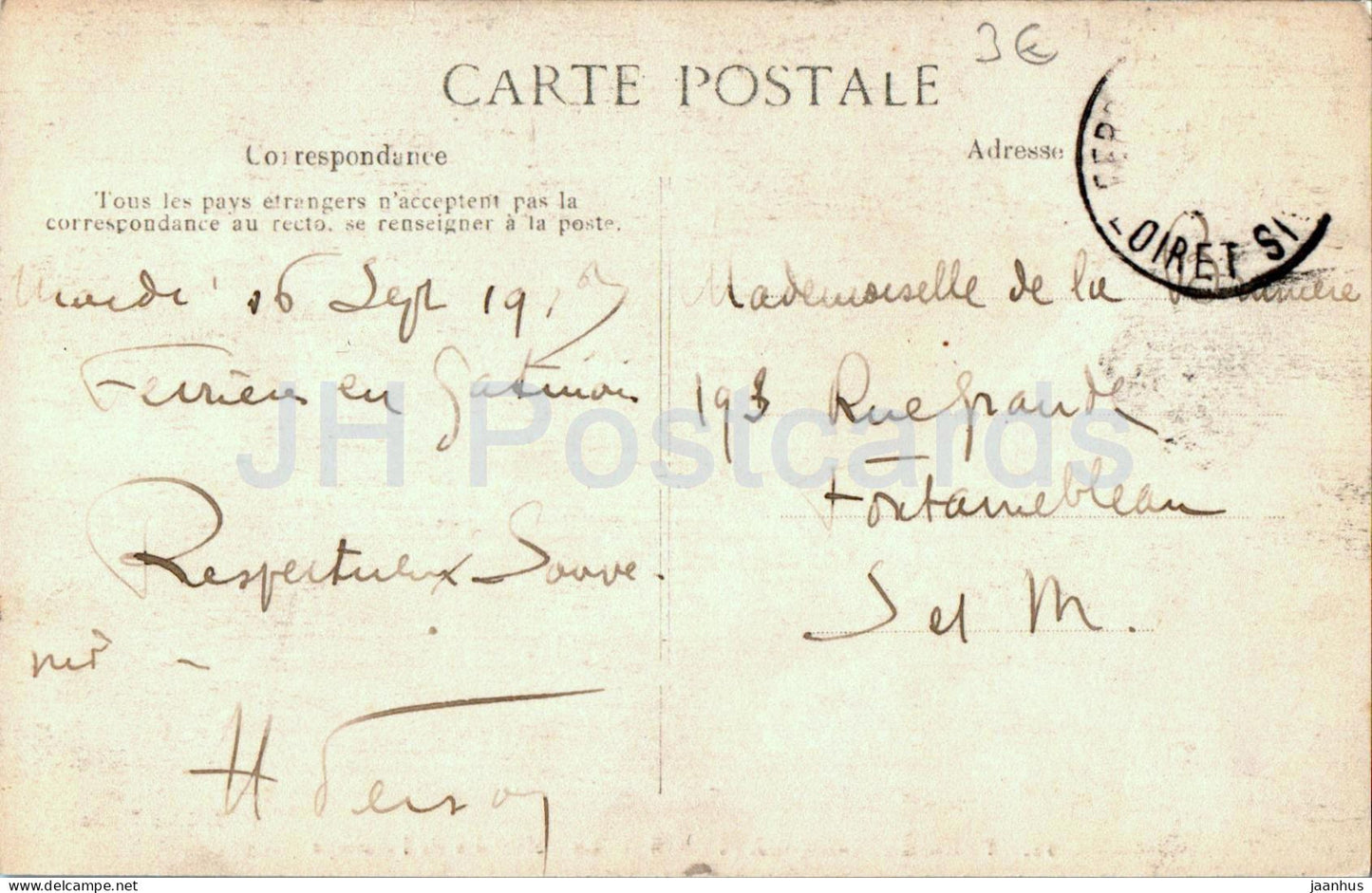 Ferrieres en Gatinais - Le Réfectoire de l'Abbaye - 12 - carte postale ancienne - 1913 - France - occasion 
