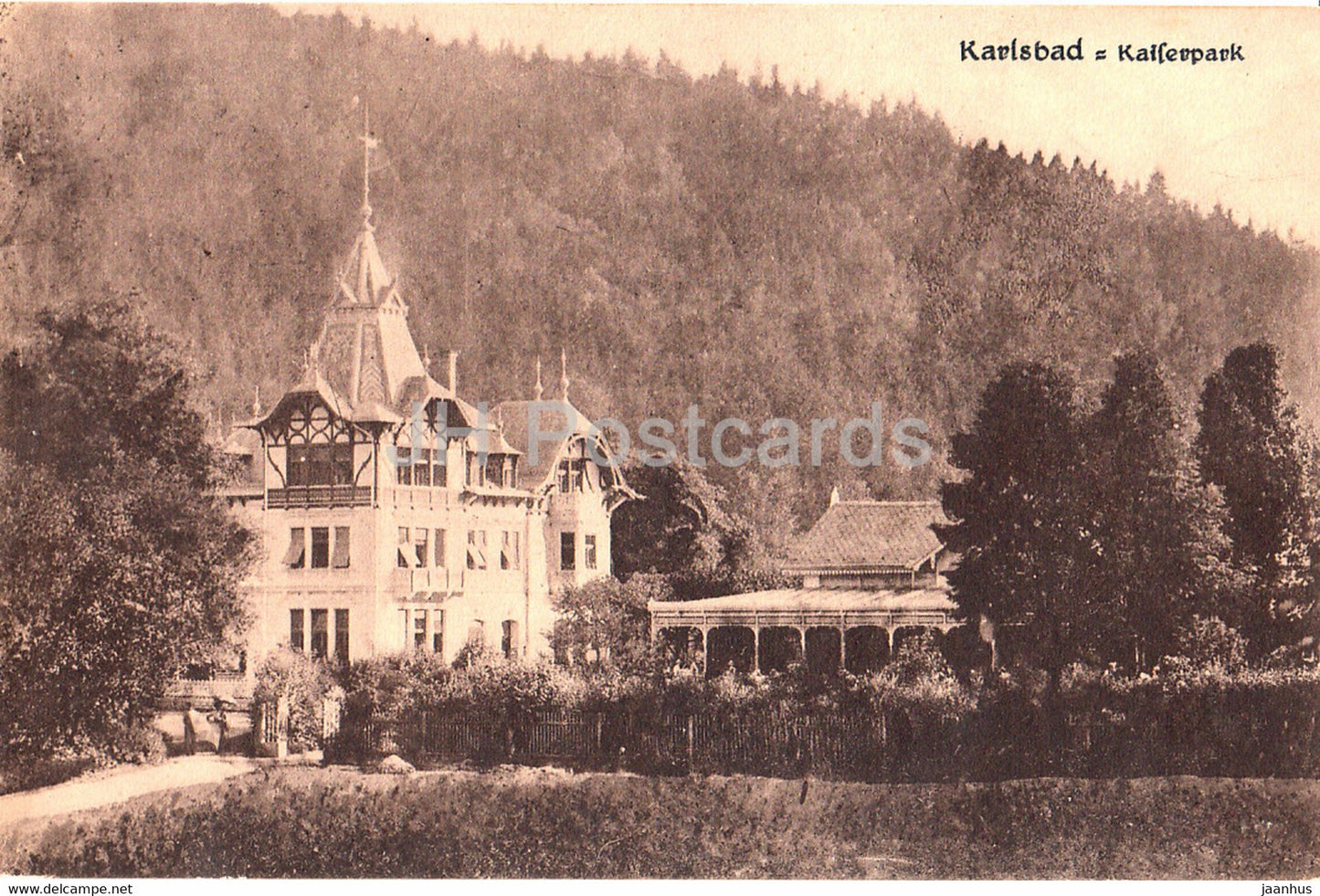 Karlovy Vary - Karlsbad - Kaiserpark - old postcard - Czechoslovakia - Czech Republic - used - JH Postcards