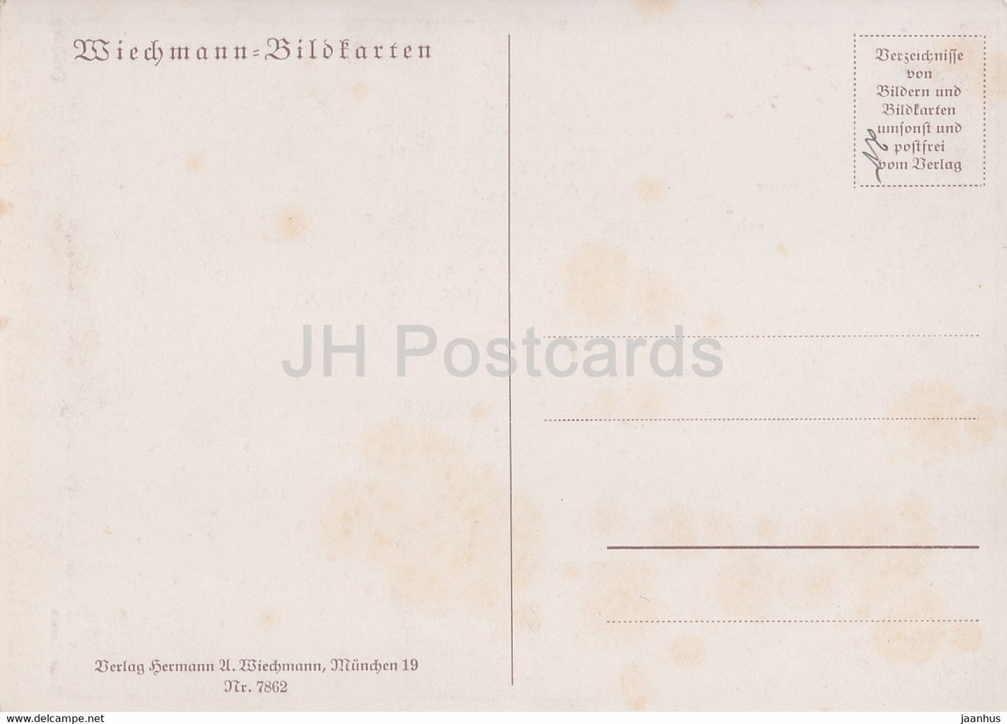 Gemälde von Hans Saum – Frühling – Deutsche Kunst – 7862 – alte Postkarte – Deutschland – unbenutzt