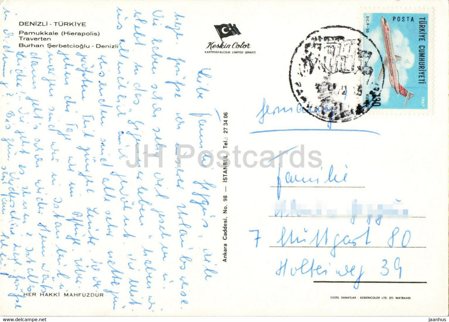 Pamukkale - Hierapolis - Traverten - 98 - Keskin - Türkei - gebraucht