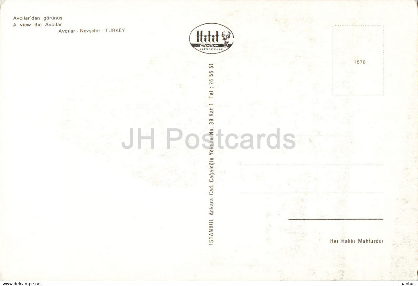 A view of Avcilar - 1676 - Hitit - Turkey - unused